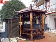 <b>长沙金科·东方大院——碳化木六角凉亭加空调机</b>