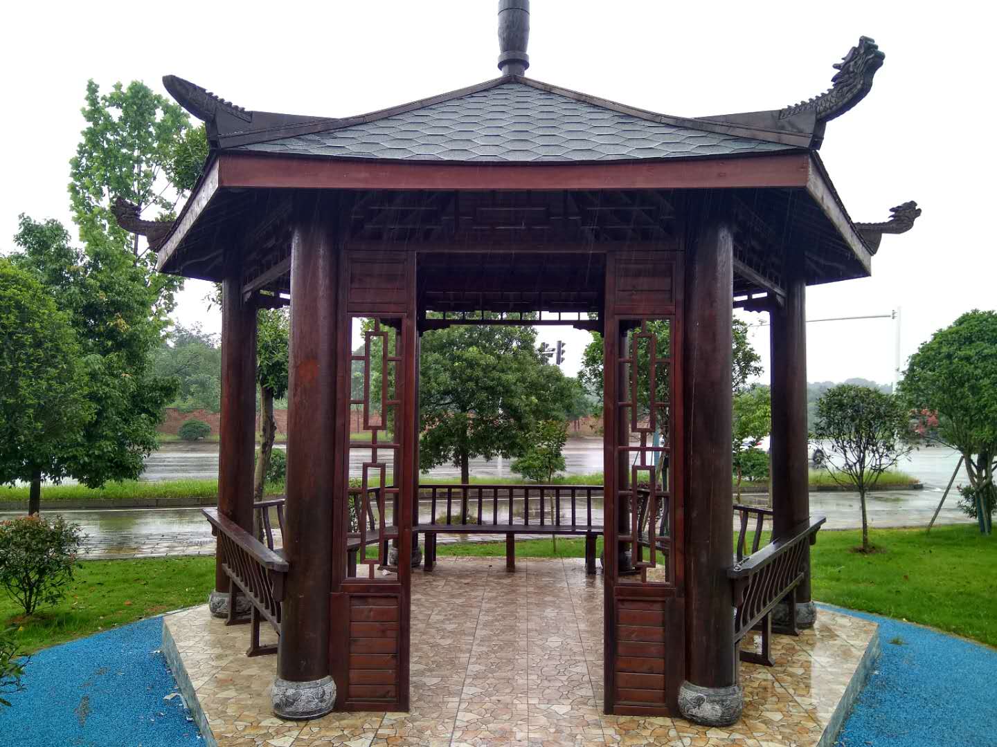 长沙防腐木凉亭